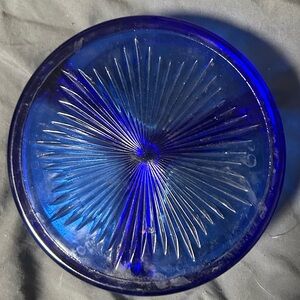 Blue glass bowl